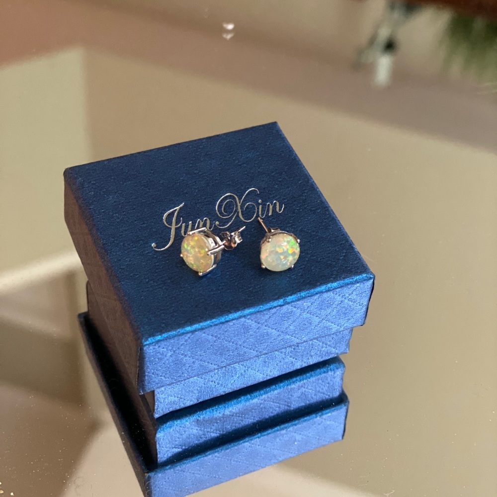 Opal earrings